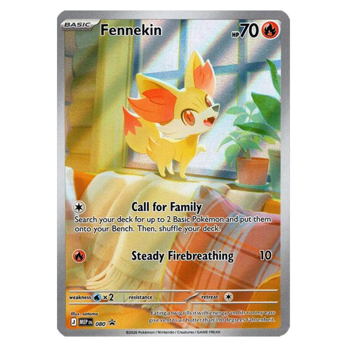 Fennekin 080 Promo — MEP Black Star Promos