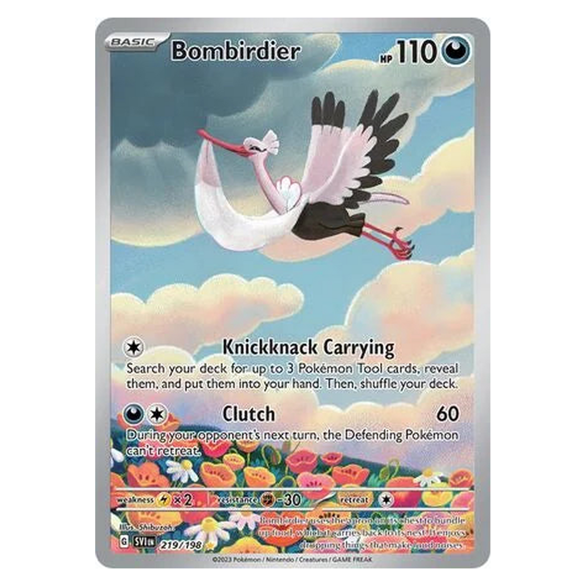 Pokemon TCG Bombirdier 219/198 Illustration Rare - Scarlet & Violet