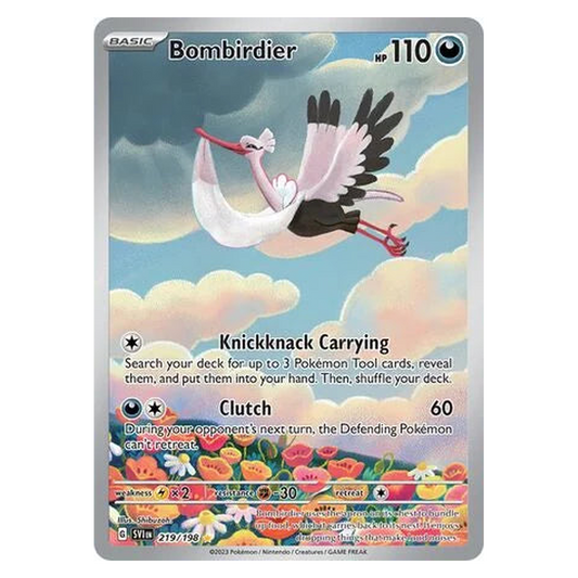 Pokemon TCG Bombirdier 219/198 Illustration Rare - Scarlet & Violet