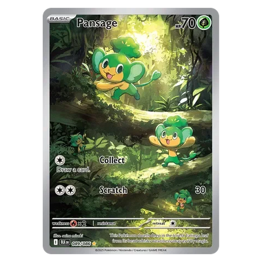 Pokemon TCG Pansage 089/086 Illustration Rare - Black Bolt