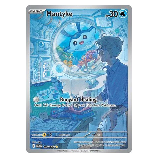 Pokemon TCG Mantyke 189/182 Illustration Rare - Paradox Rift