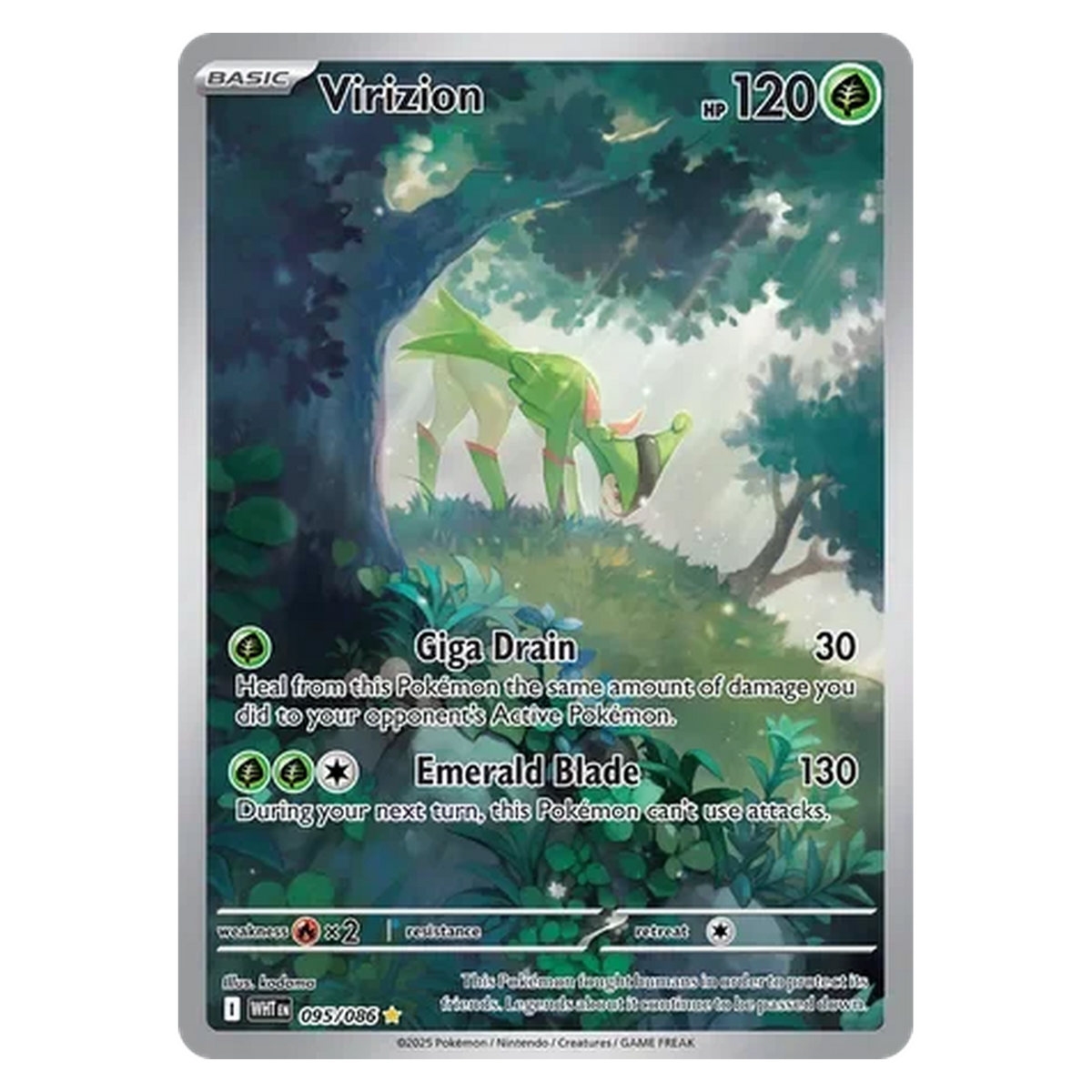 Pokemon TCG Virizion 095/086 Illustration Rare - White Flare
