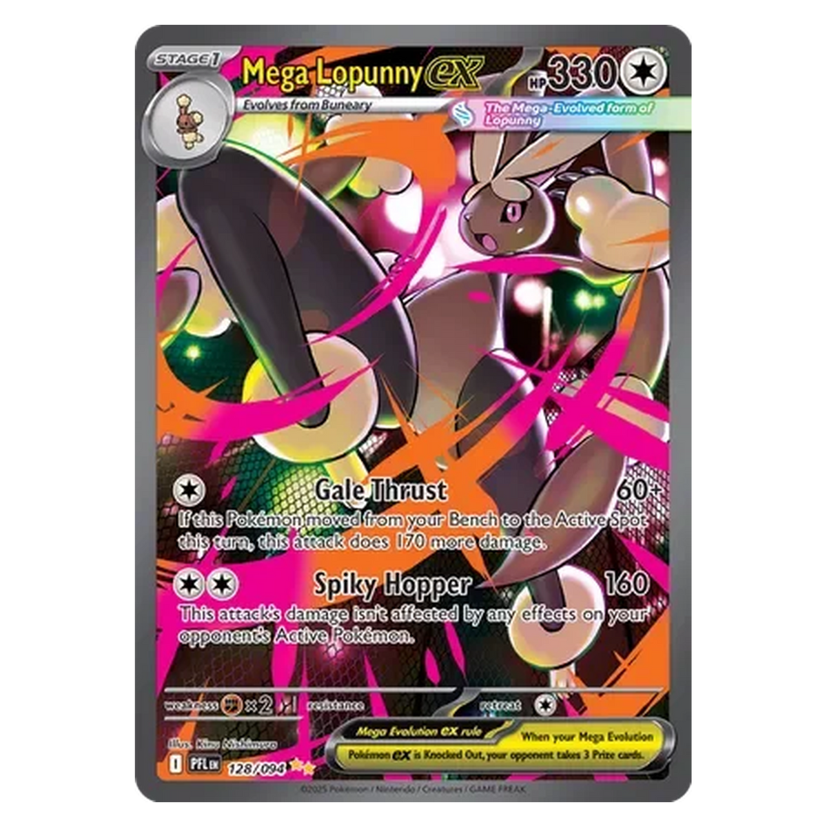 Pokemon TCG Mega Lopunny ex 128/094 Special Illustration Rare - Phantasmal Flames