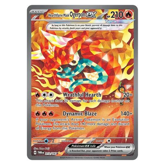 Pokemon TCG Hearthflame Mask Ogerpon ex 212/167 Special Illustration Rare - Twilight Masquerade