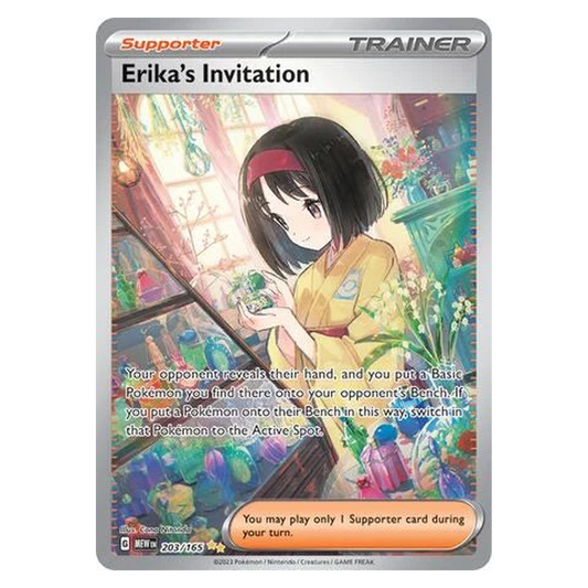 Pokemon TCG Erika's Invitation 203/165 Special Illustration Rare - Scarlet & Violet 151