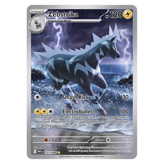 Pokemon TCG Zebstrika 115/086 Illustration Rare - White Flare