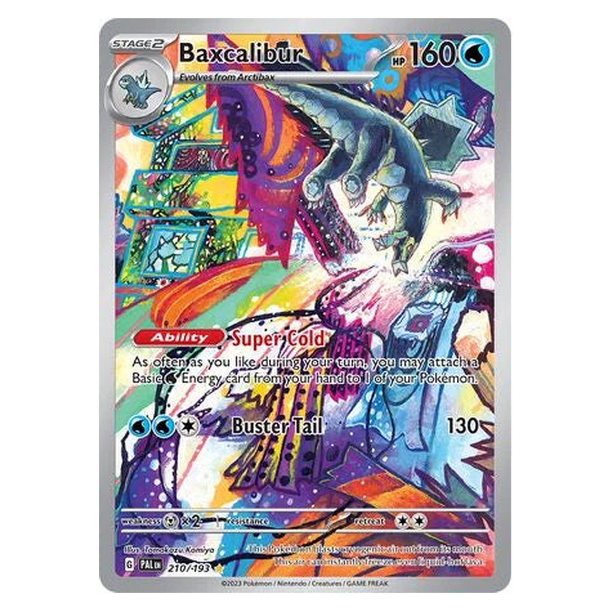 Pokemon TCG Baxcalibur 210/193 Illustration Rare - Paldea Evolved