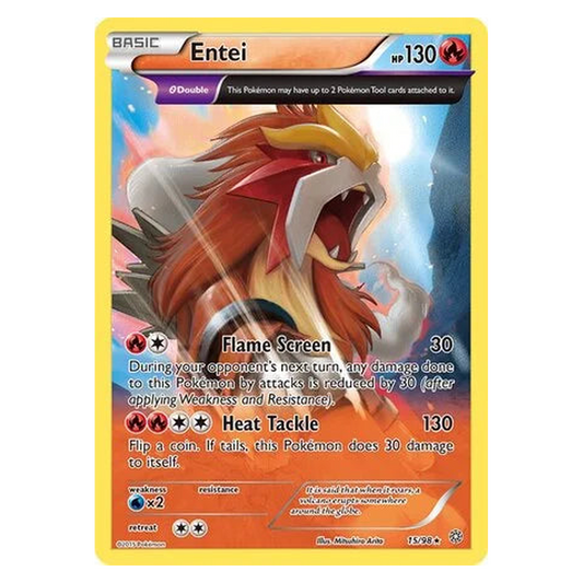 Pokemon TCG Entei 015/098 Rare Holo - Ancient Origins