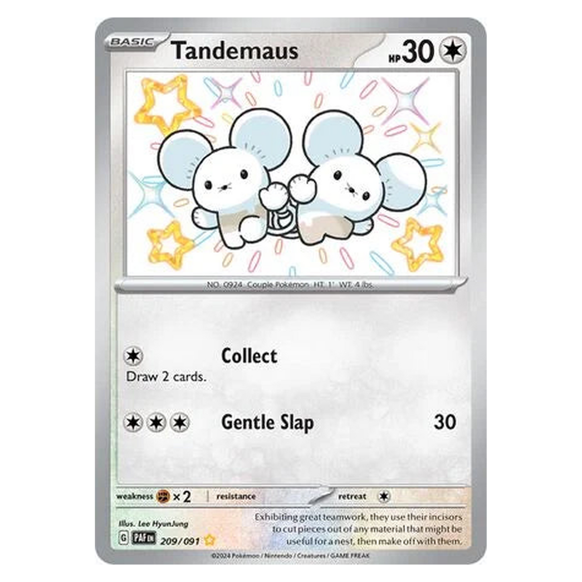 Pokemon TCG Tandemaus 209/091 Shiny Rare - Paldean Fates