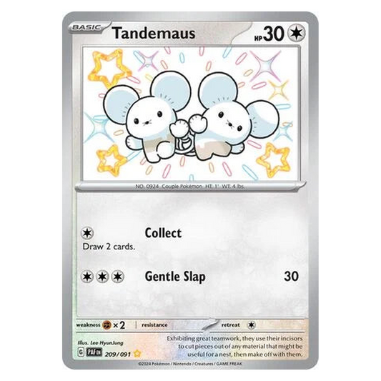 Pokemon TCG Tandemaus 209/091 Shiny Rare - Paldean Fates