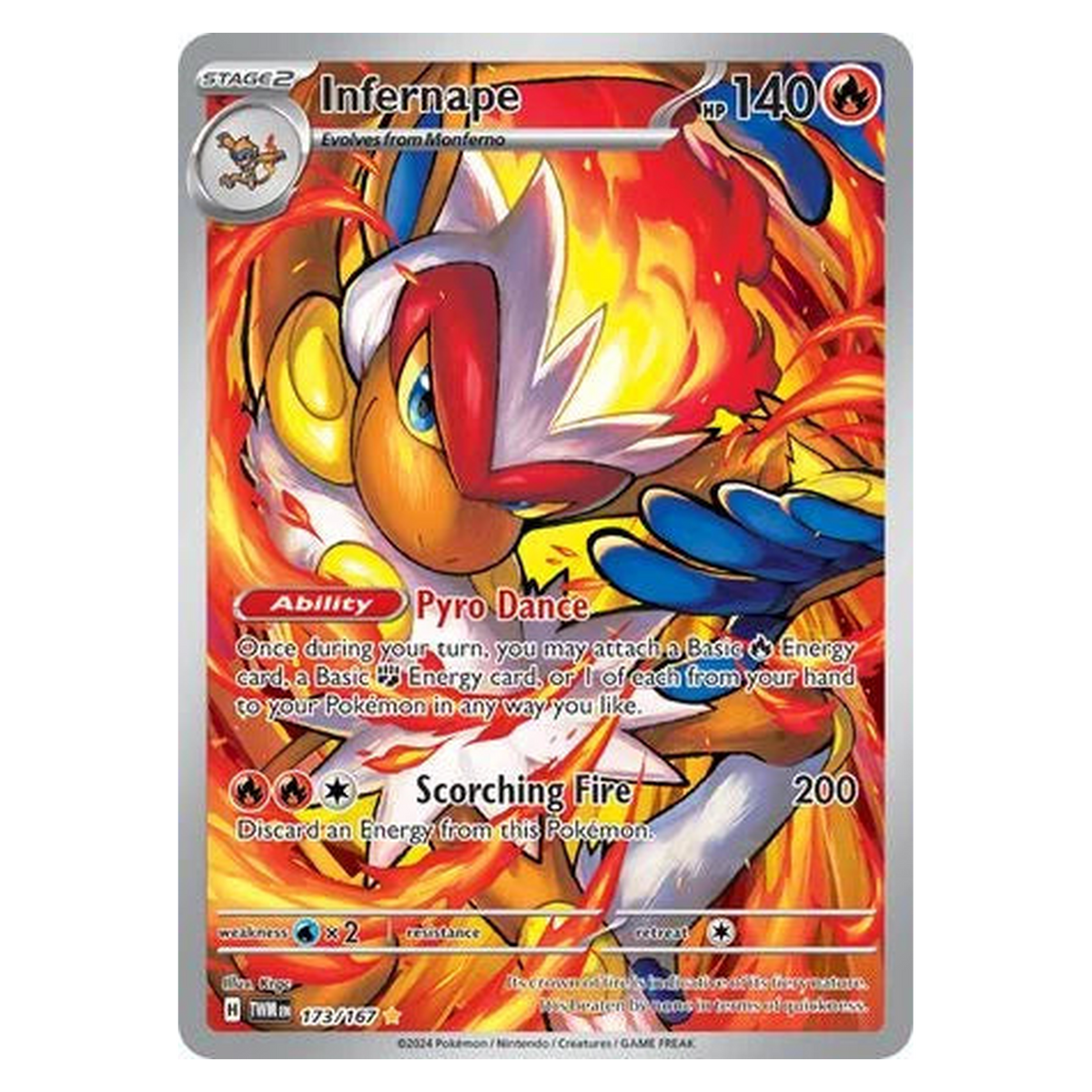 Pokemon TCG Infernape 173/167 Illustration Rare - Twilight Masquerade