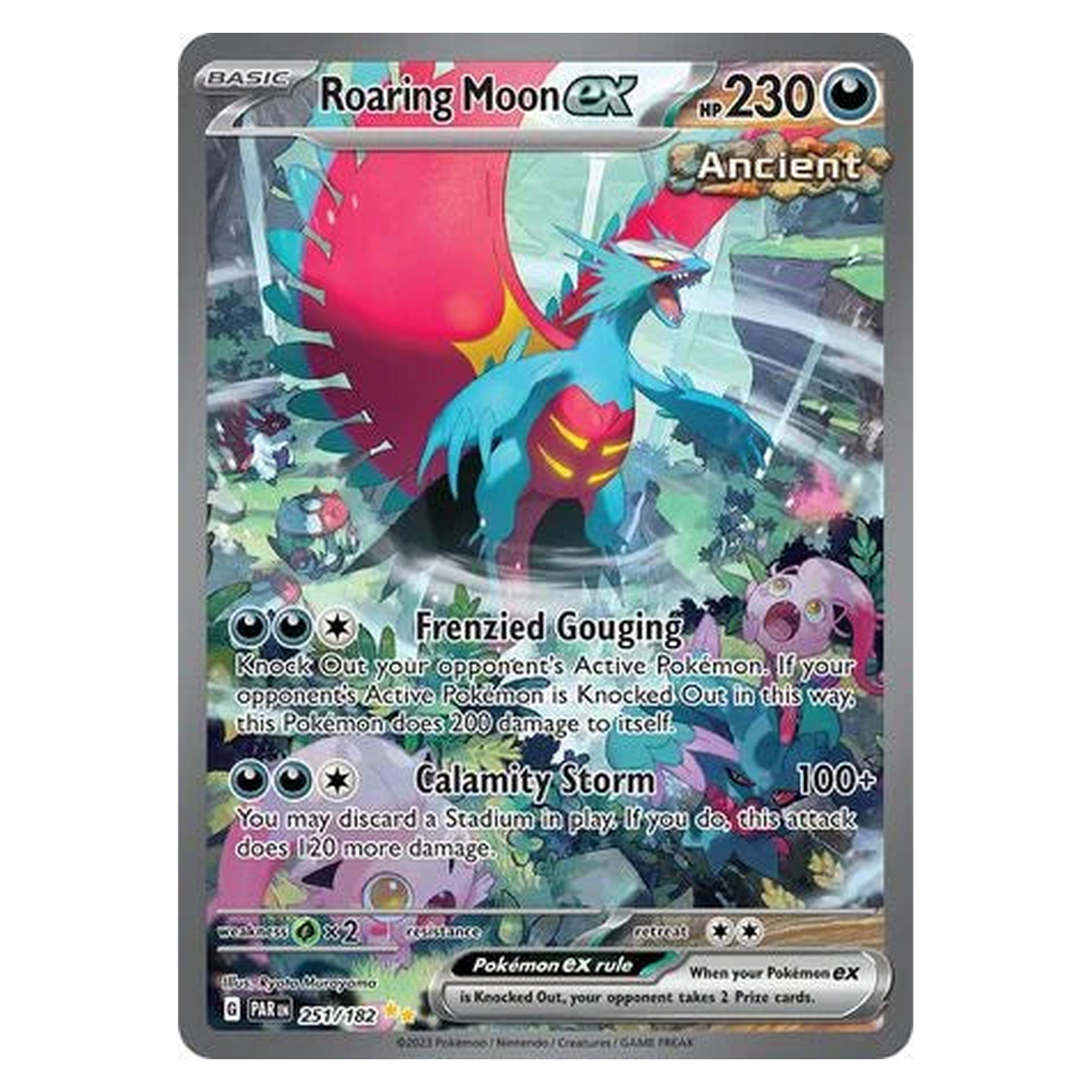 Pokemon TCG Roaring Moon ex 251/182 Special Illustration Rare - Paradox Rift