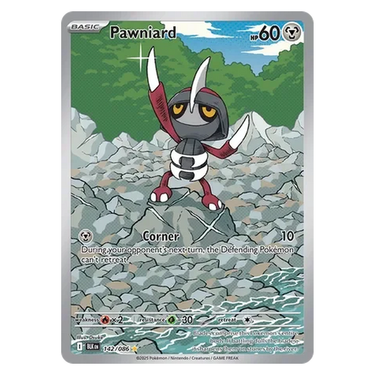 Pokemon TCG Pawniard 142/086 Illustration Rare - Black Bolt