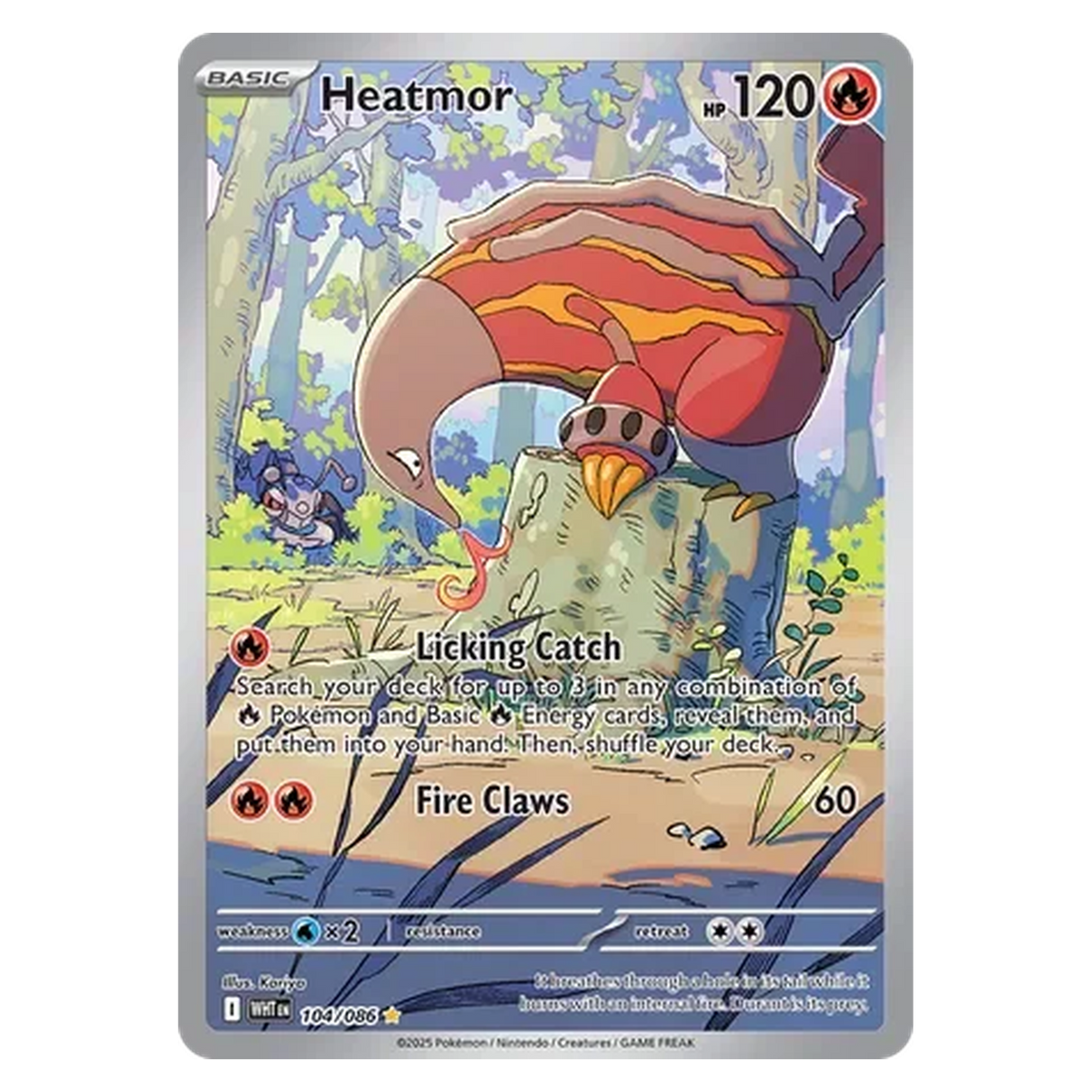 Pokemon TCG Heatmor 104/086 Illustration Rare - White Flare