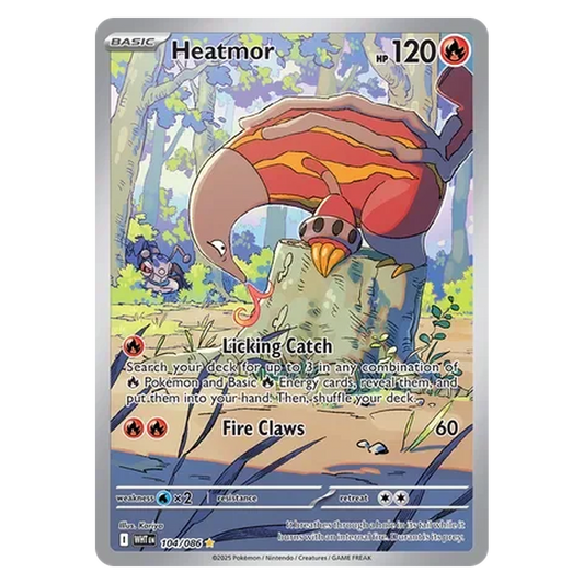 Pokemon TCG Heatmor 104/086 Illustration Rare - White Flare