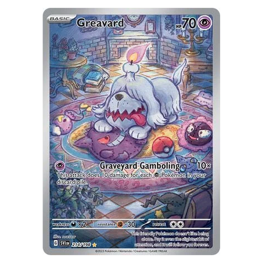 Pokemon TCG Greavard 214/198 Illustration Rare - Scarlet & Violet