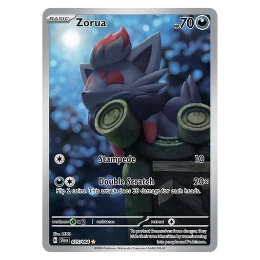 Pokemon TCG Zorua 075/064 Illustration Rare - Shrouded Fable