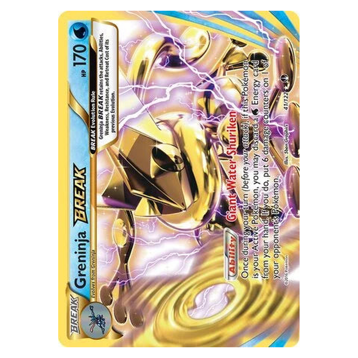Pokemon TCG Greninja BREAK 041/122 Rare BREAK - BREAKpoint