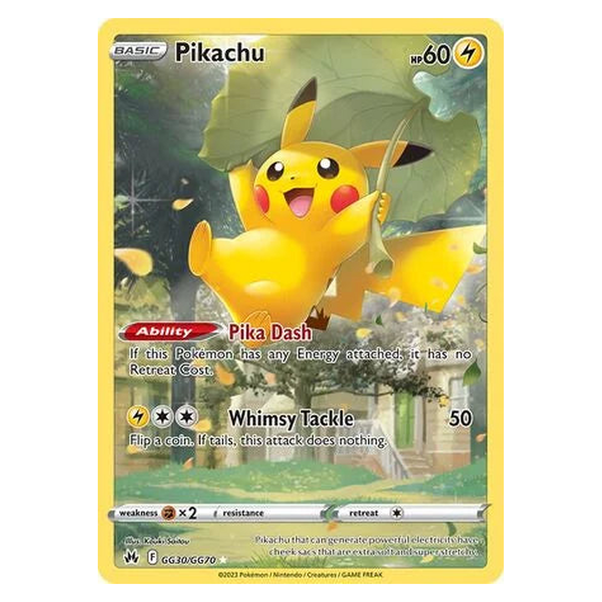 Pokemon TCG Pikachu GG030/GG070 Rare Holo - Crown Zenith