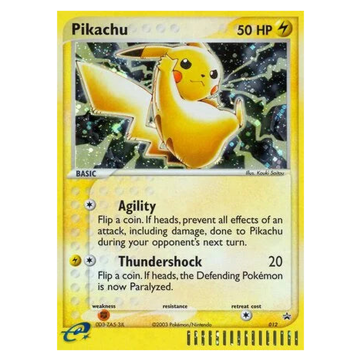 Pokemon TCG Pikachu 012 Promo - Nintendo Promos