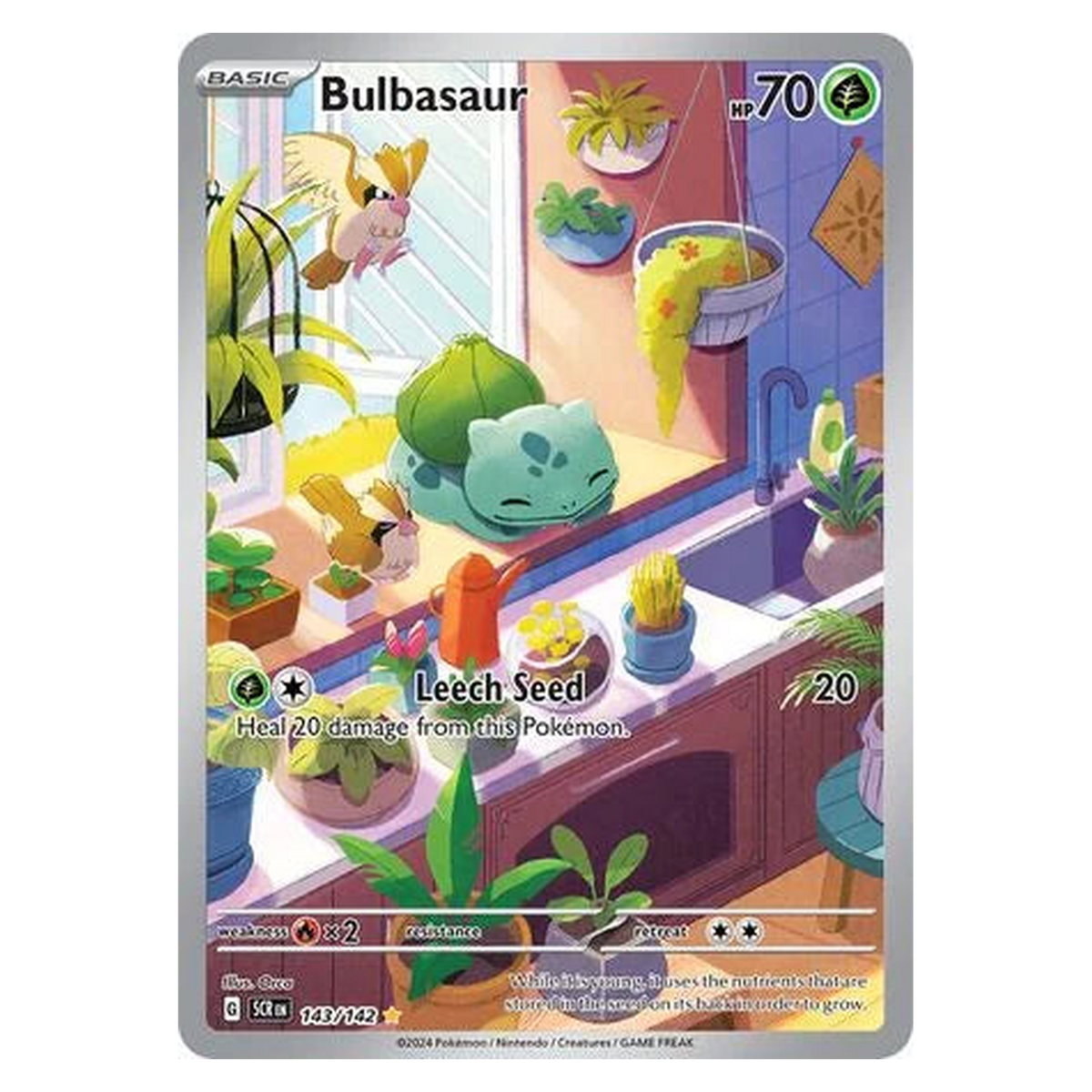 Pokemon TCG Bulbasaur 143/142 Illustration Rare - Stellar Crown