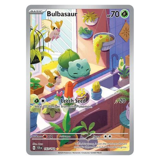 Pokemon TCG Bulbasaur 143/142 Illustration Rare - Stellar Crown