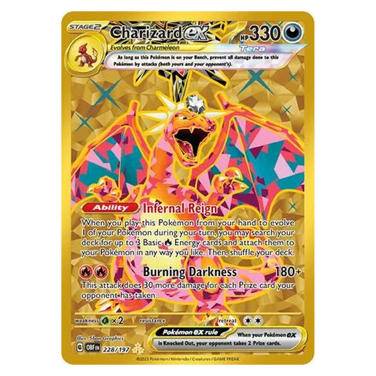 Pokemon TCG Charizard ex 228/197 Hyper Rare - Obsidian Flames