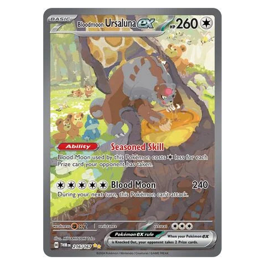 Pokemon TCG Bloodmoon Ursaluna ex 216/167 Special Illustration Rare - Twilight Masquerade