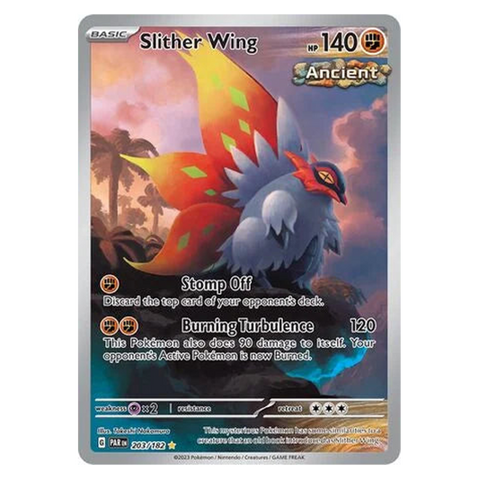 Pokemon TCG Slither Wing 203/182 Illustration Rare - Paradox Rift