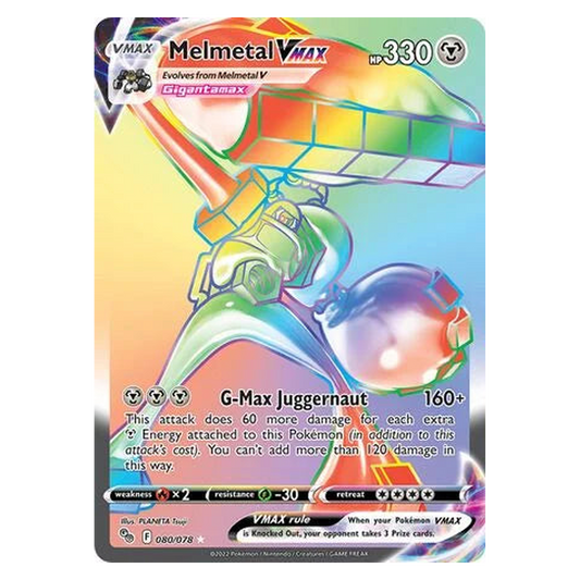 Pokemon TCG Melmetal VMAX 080/078 Rare Rainbow - Pokémon GO