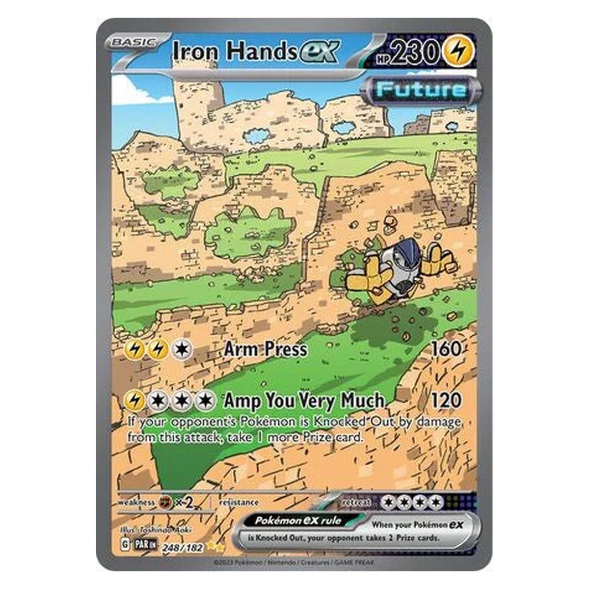 Pokemon TCG Iron Hands ex 248/182 Special Illustration Rare - Paradox Rift