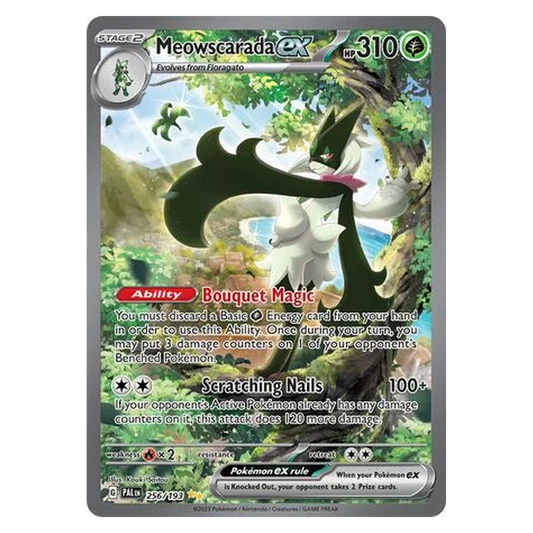 Pokemon TCG Meowscarada ex 256/193 Special Illustration Rare - Paldea Evolved