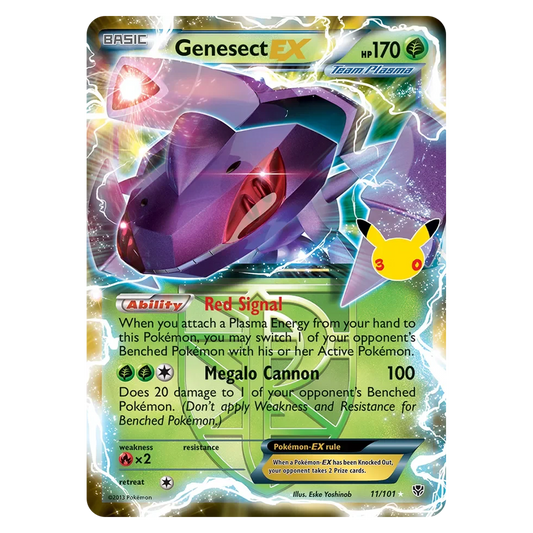 Pokemon TCG Genesect-EX 011/101 Rare Holo EX - 30th Celebration (Classic Collection)