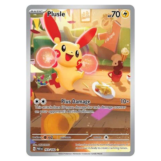 Pokemon TCG Plusle 193/182 Illustration Rare - Paradox Rift