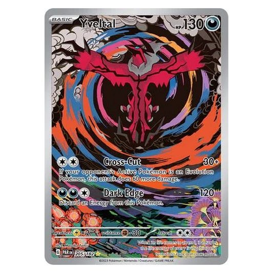 Pokemon TCG Yveltal 205/182 Illustration Rare - Paradox Rift