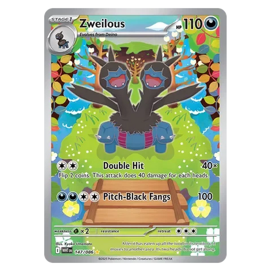Pokemon TCG Zweilous 147/086 Illustration Rare - White Flare