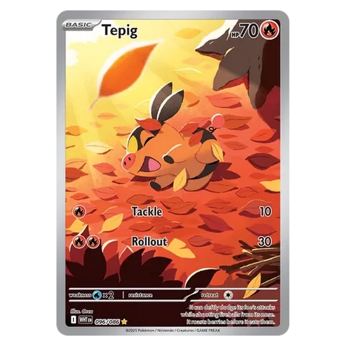 Pokemon TCG Tepig 096/086 Illustration Rare - White Flare