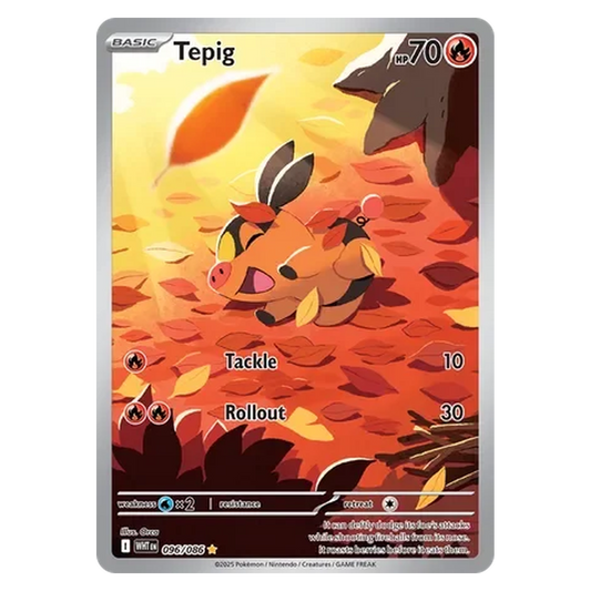 Pokemon TCG Tepig 096/086 Illustration Rare - White Flare