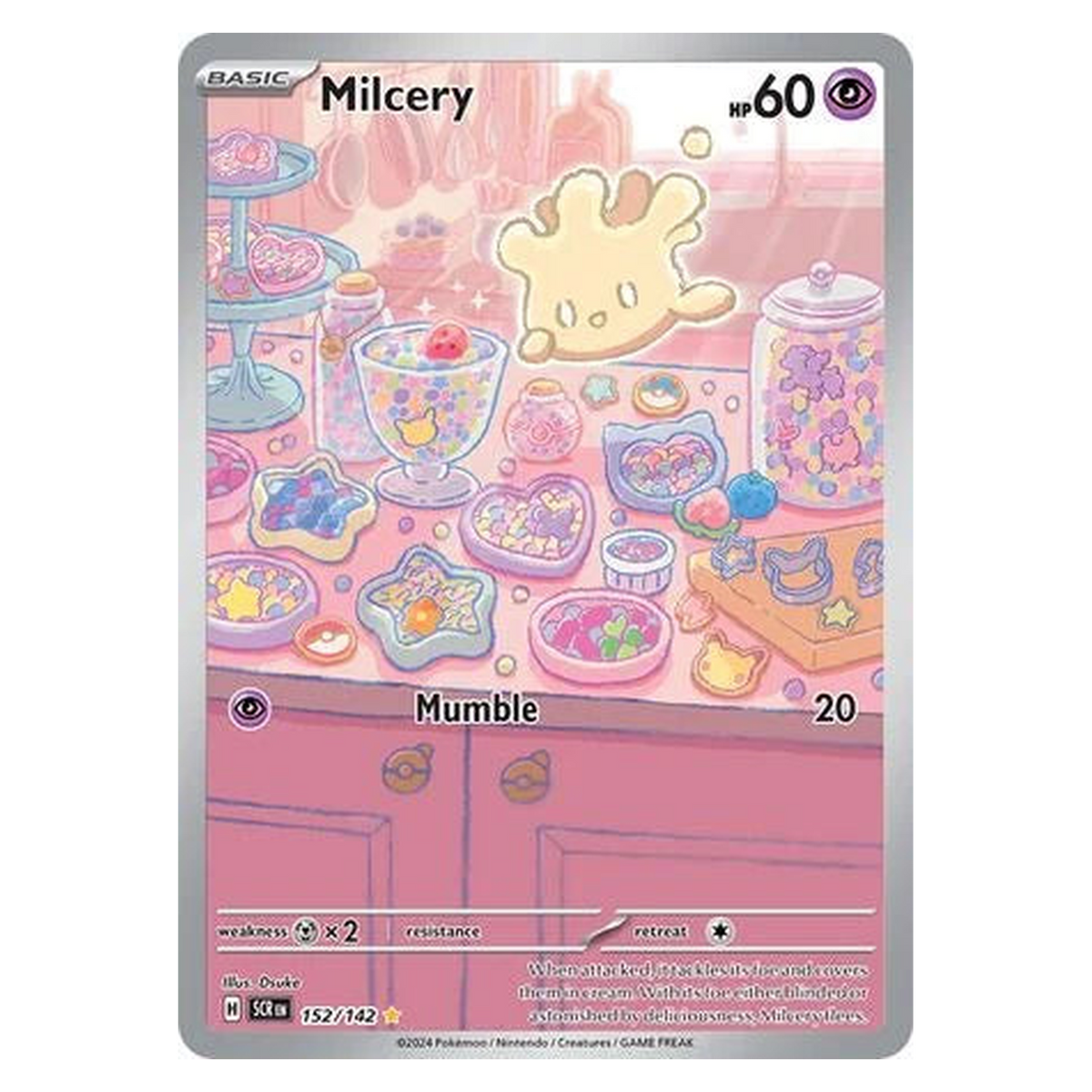 Pokemon TCG Milcery 152/142 Illustration Rare - Stellar Crown