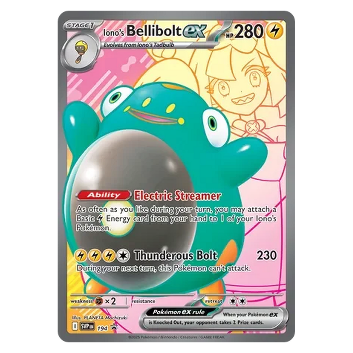 Pokemon TCG Iono's Bellibolt ex SVP194 Promo - Scarlet & Violet Promos