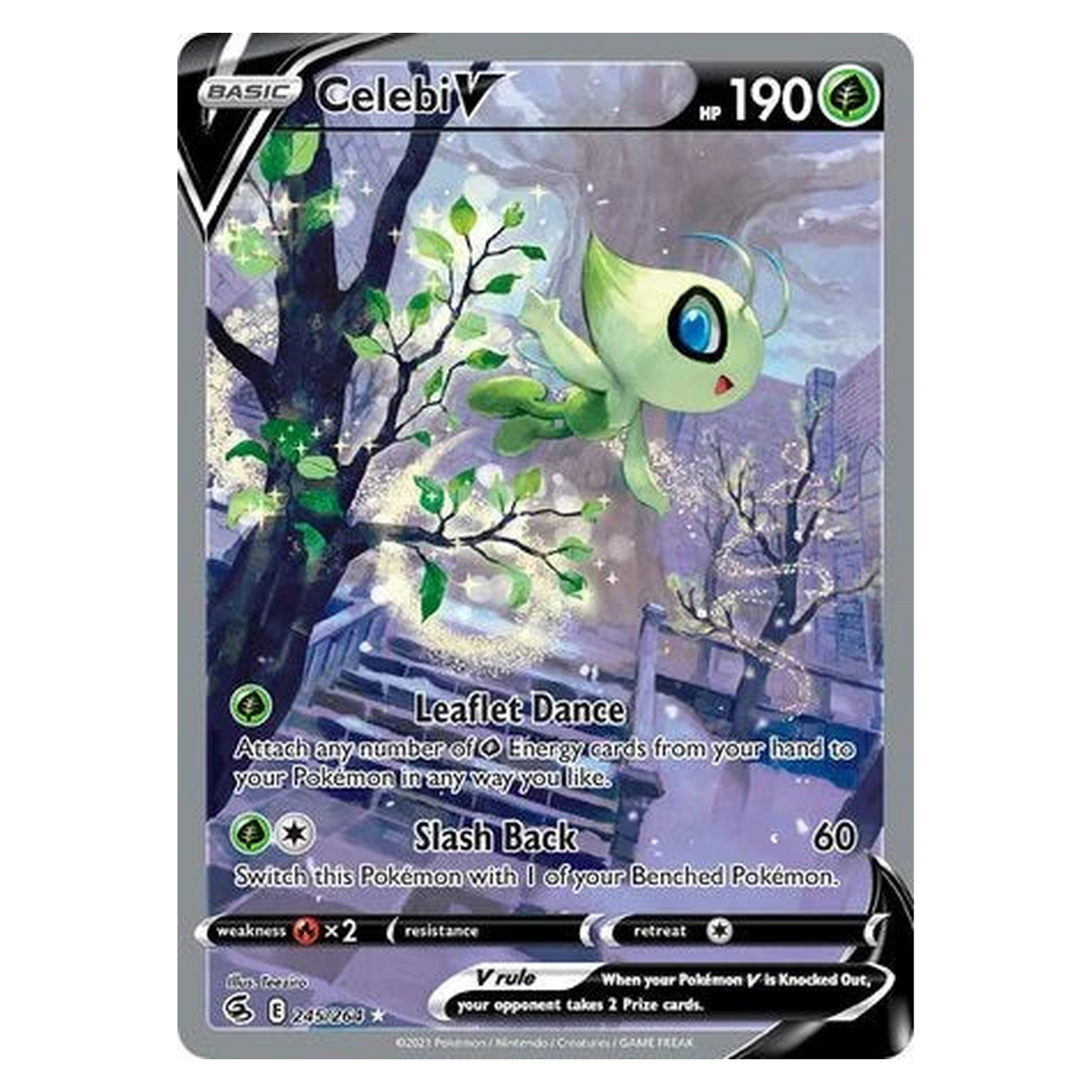 Pokemon TCG Celebi V 245/264 Rare Ultra - Fusion Strike