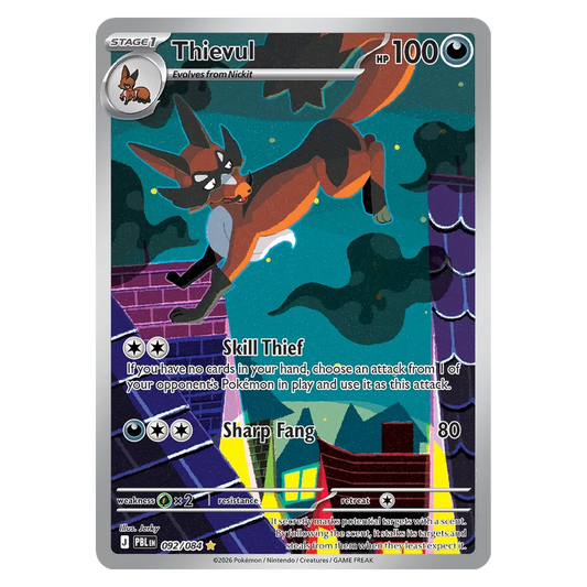 Pokemon TCG Thievul 092/084 Illustration Rare - Pitch Black