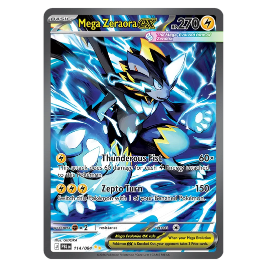 Pokemon TCG Mega Zeraora ex 114/084 Special Illustration Rare - Pitch Black