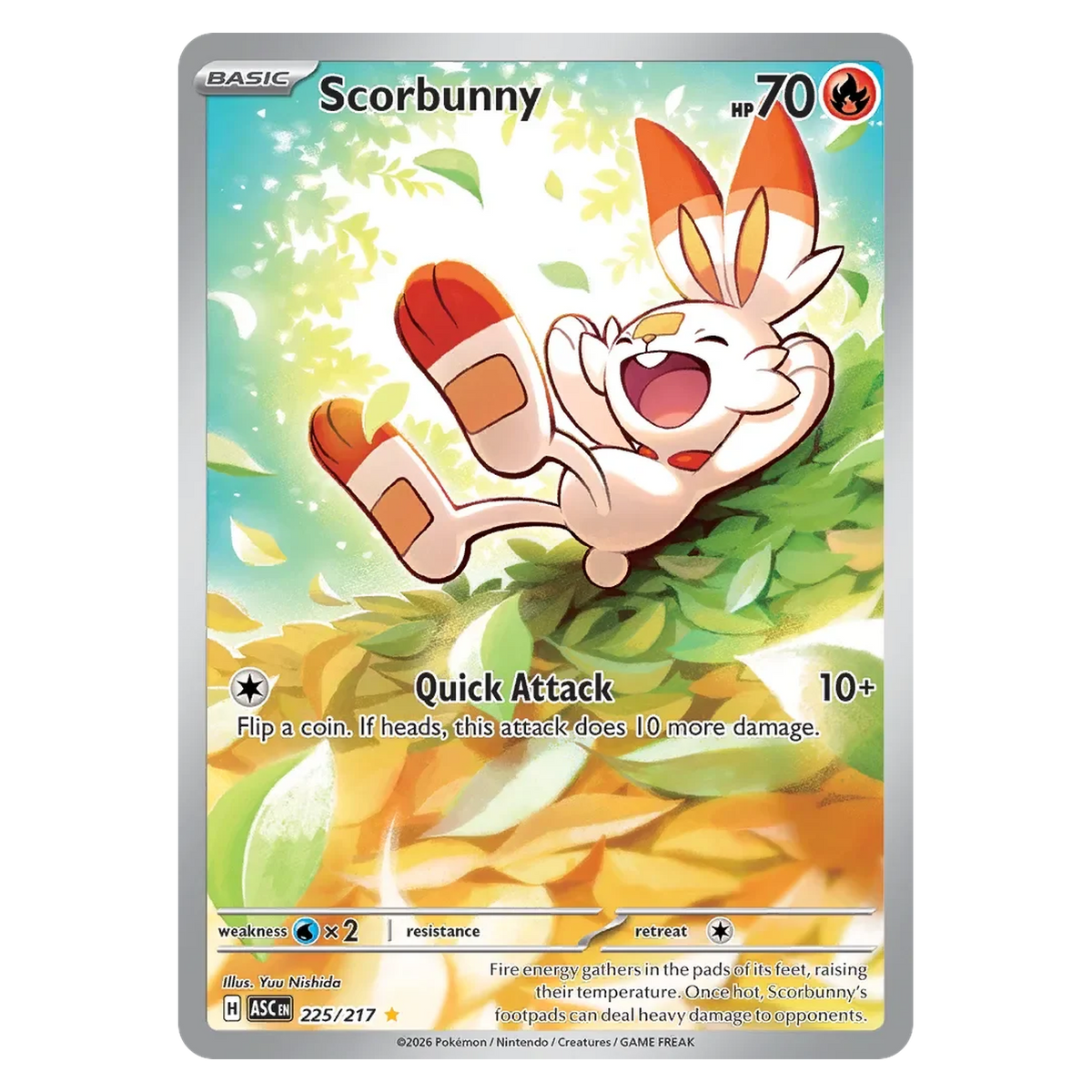 Pokemon TCG Scorbunny 225/217 Illustration Rare - Ascended Heroes