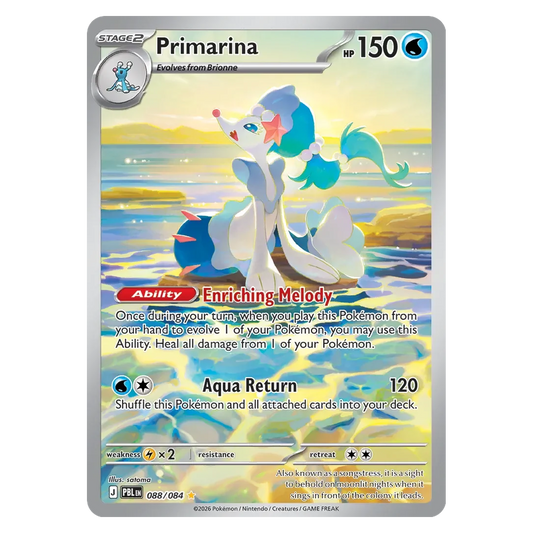 Pokemon TCG Primarina 088/084 Illustration Rare - Pitch Black