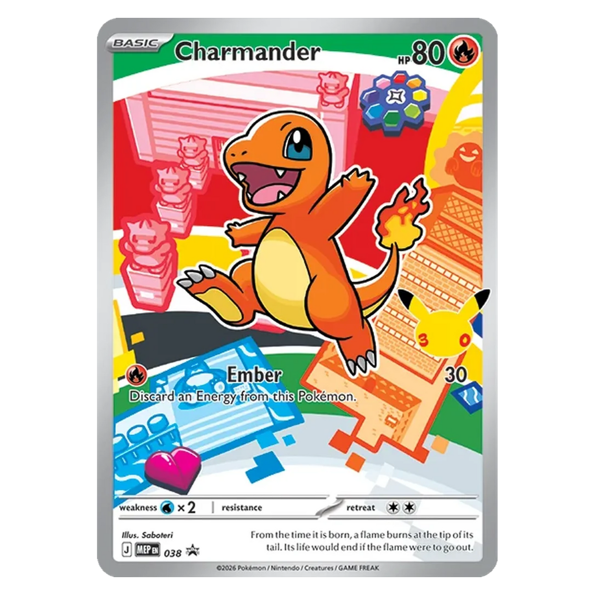 Pokemon TCG Charmander MEP038 Promo - Mega Evolutions Promos