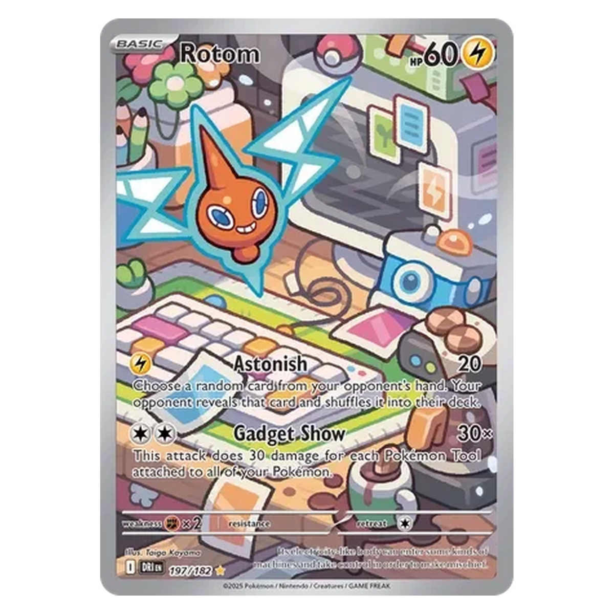 Pokemon TCG Rotom 197/182 Illustration Rare - Destined Rivals