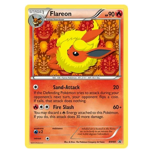 Pokemon TCG Flareon BW088 Promo - Black & White Promos
