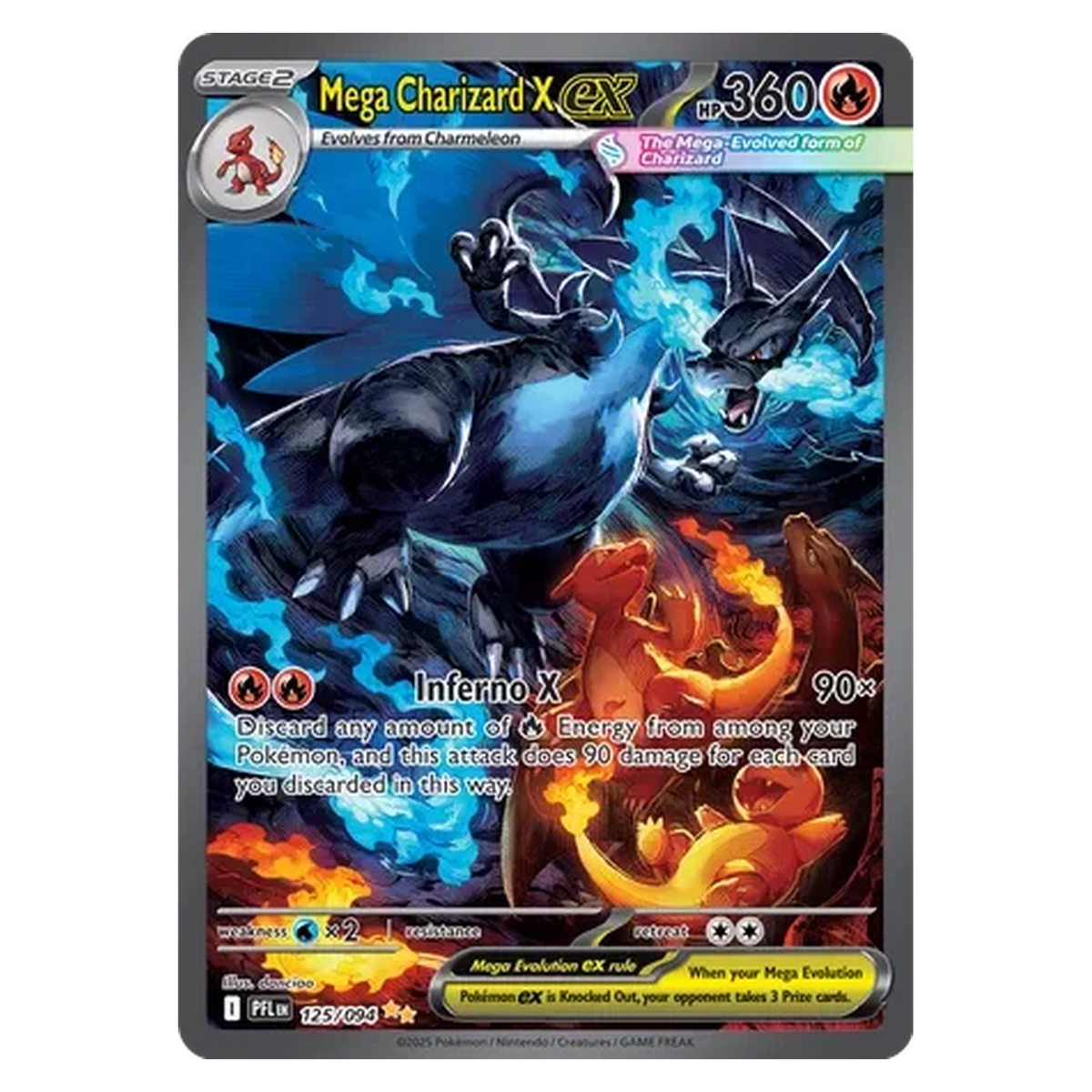 Pokemon TCG Mega Charizard X ex 125/094 Special Illustration Rare - Phantasmal Flames