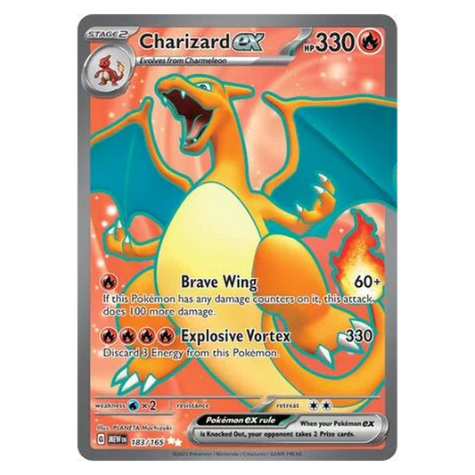 Pokemon TCG Charizard ex 183/165 Ultra Rare - Scarlet & Violet 151